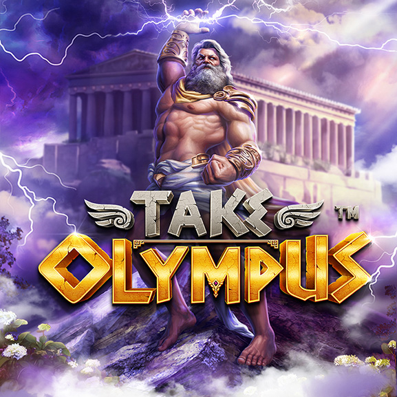Logo for the Take Olympus slot machine