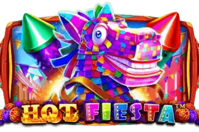 Logo for the Hot Fiesta online pokie from Pragmatic Play.
